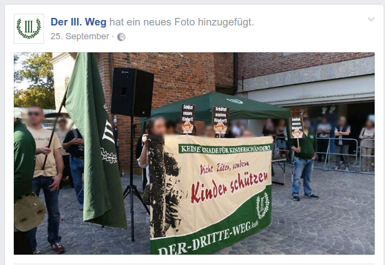 Der Dritte Weg Ostbayern: Kundgebung gegen „Kinderschänder“ in Landshut