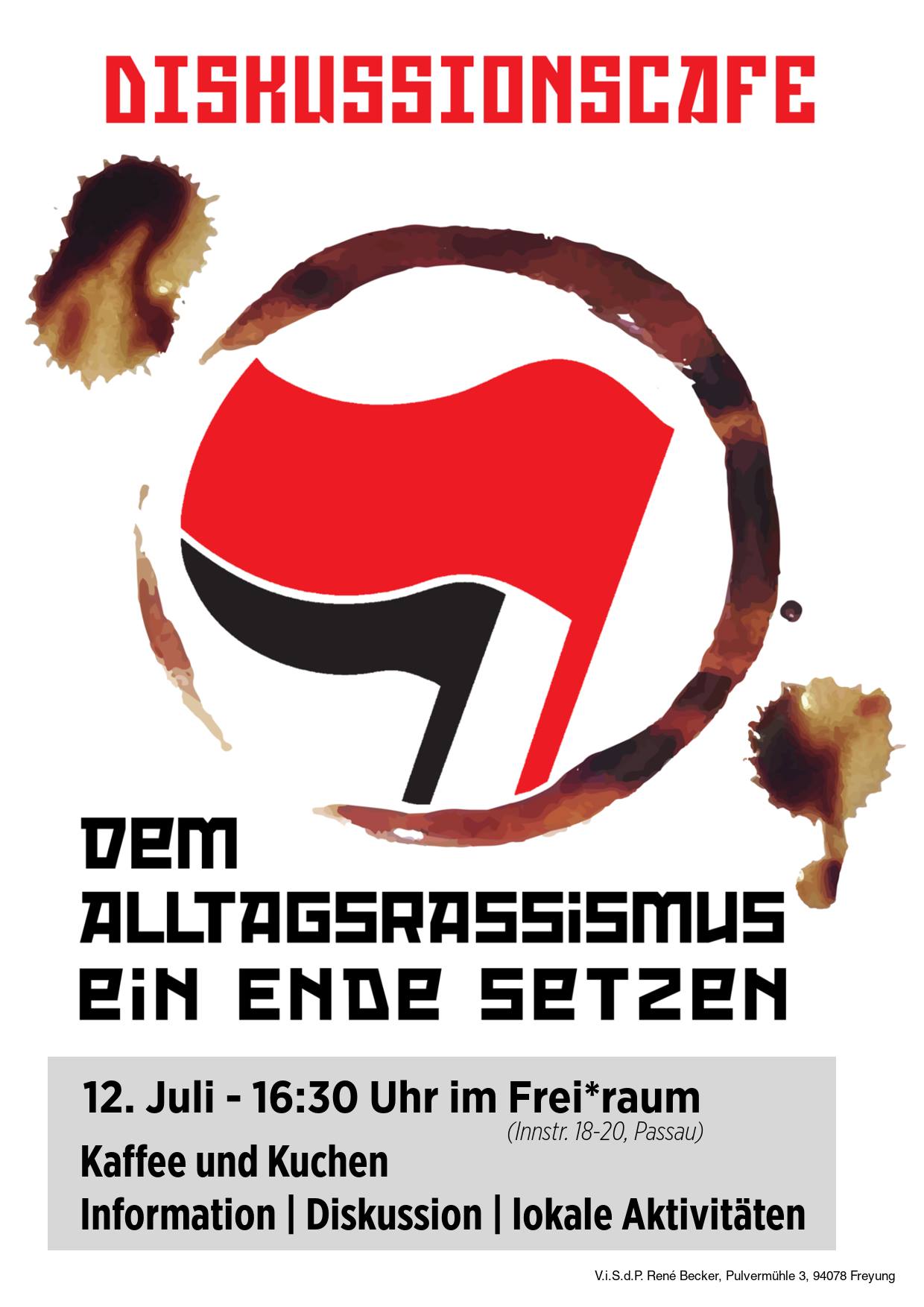 Flyer des Diskussionscafés