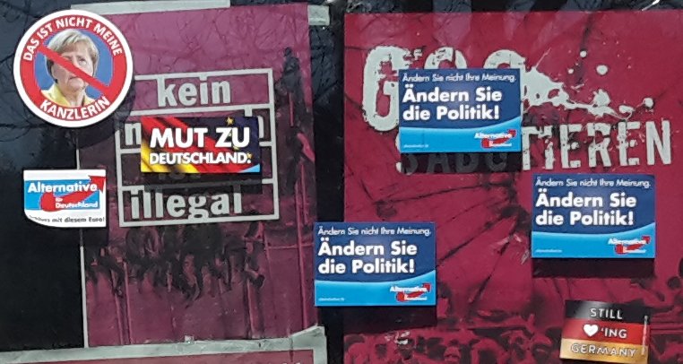 AfD-Sticker in der Innstraße