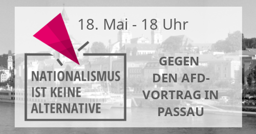 Protest gegen die AfD-Veranstaltung am Donnerstag (18.05.) 